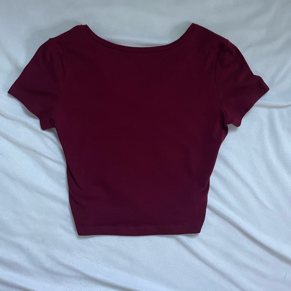 Red/Maroon crop top - Picture 2 of 3